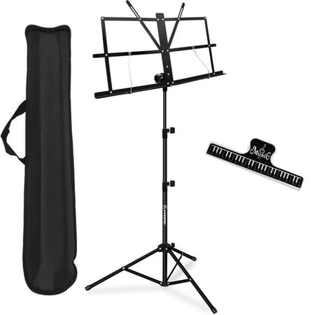 Music Stand, Kasonic Professional Collapsible Orchestra Portable and Light weight with Music Sheet Clip Holder & Carrying Bag Suitable for Instrumental