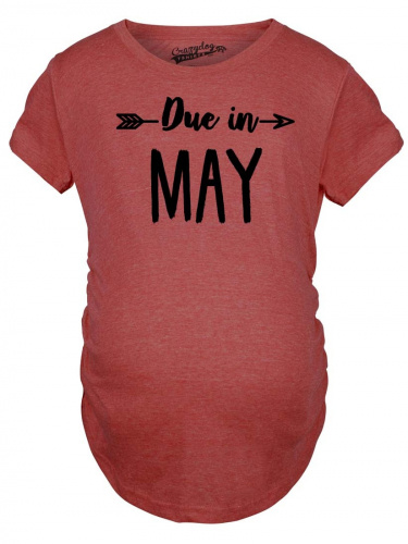 Maternity Due in May Funny T Shirts 