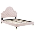 thumbnail image 3 of Modway Gwyneth Performance Velvet King Platform Bed in Pink Finish, 3 of 10