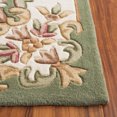 thumbnail image 4 of SAFAVIEH Aubusson Albus Medallion Area Rug, Green/Ivory, 6' x 9', 4 of 11