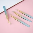 thumbnail image 4 of Professional Lash Tweezers, Eyelash Extensions Non-Slip Diamond Grip Handle Premium Steel Tools for Volume Fan Making & Isolation, Lightweight Comfortable Design for Beauty Salons & Experts (Set Of 4), 4 of 6
