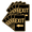 Black Gold, variant on Signs ByLITA Portrait Round Exit Left Arrow Sign with Adhesive Tape (Black) - Small