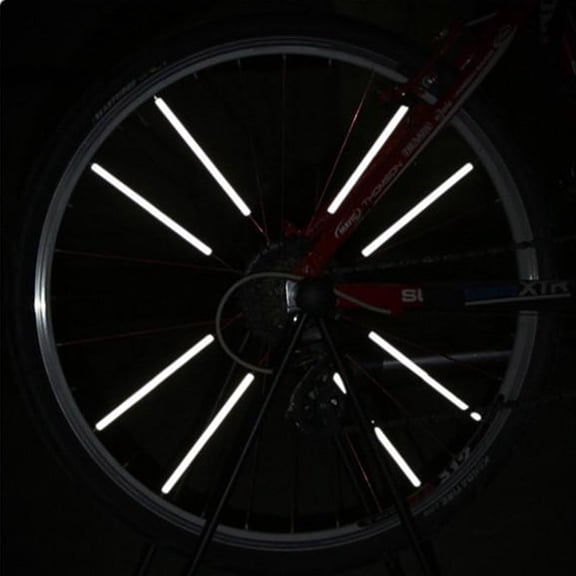 Mobutofu 36pcs Mountain Bike Wheel Reflectors Use Reflective Sticker for Bike Plastic Silver for Bad Weather