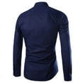 thumbnail image 5 of Men's Long Sleeve Dress Shirt Solid Slim Fit Casual Business Formal Button Up Shirts, 5 of 5