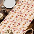 thumbnail image 6 of Fall Table Runner Thanksgiving Pumpkin Squirrel Table Runners Sunflower Maple Leaves Orange Plaid Cotton Linen Dresser Scarf Kitchen Dining Table Decor for Fall Holiday Party Decor 13x36 Inch, 6 of 9
