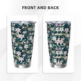 thumbnail image 3 of Fotbe Lilies Flowers Pattern 20 oz Tumbler Stainless Steel Vacuum Insulated Coffee Ice Cup Double Wall Travel Flask Leak-proof Coffee Cup-Straw Three-piece Set, 3 of 8
