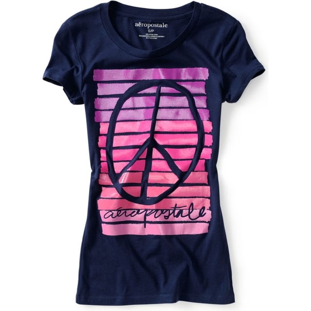 Camiseta gráfica para mujer Aeropostale Bulldog Aero '87 Azul Pequeña