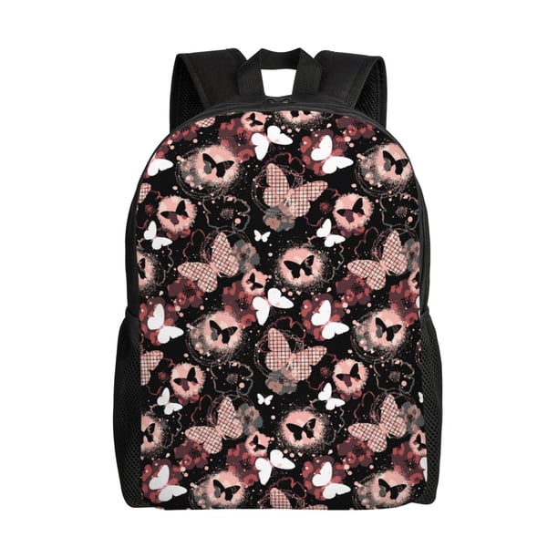 Fotbe Butterflies1 Mochila de Viaje para Laptop, Mochila Ejecutiva Delgada y Resistente 15.6"