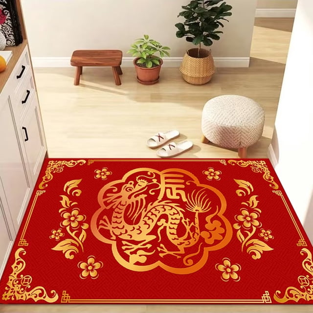 Decoración del hogar, decoración de habitaciones, alfombras de pared, felpudo de Año Nuevo 2024, alfombra de bienvenida para puerta de entrada, alfombra para el hogar, alfombra para puerta exterior, a