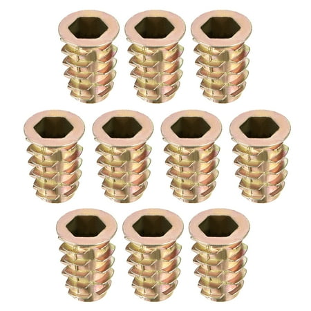 

Threaded Insert Nuts Zinc Alloy Hex Socket M8 Internal Threads 20mm Length 10pcs
