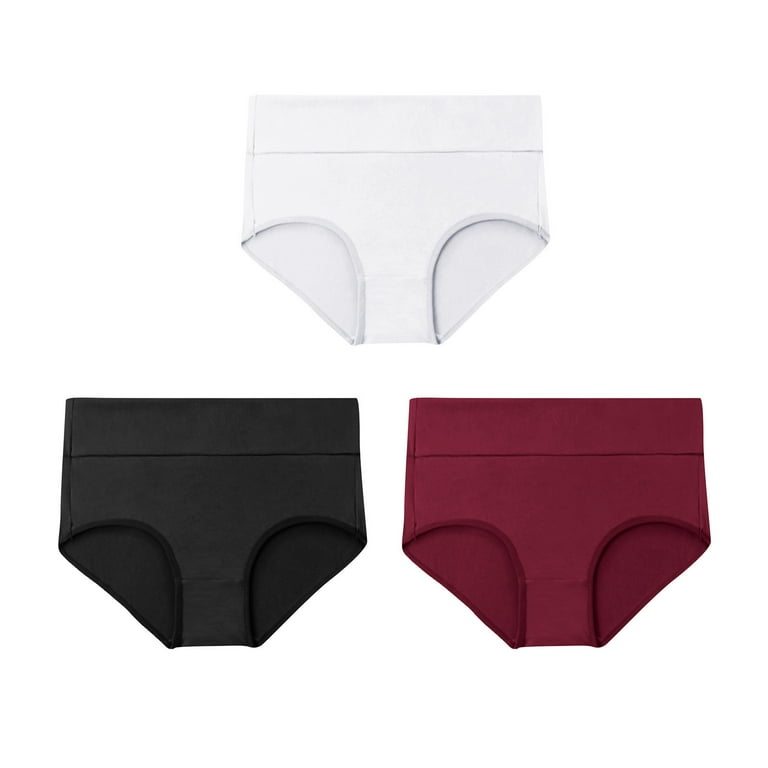 GWAABD Bridal Lingerie Plus Size Wedding Night Stretch Coverage Cotton  Panties High Underwear Full Soft Waisted Briefs Women's