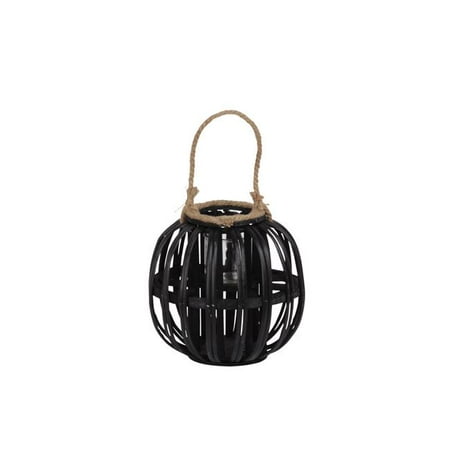 Urban Trends Collection 57602 Bamboo Round Lantern With Rope