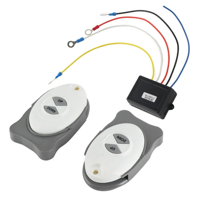 Control remoto de ancla, molinete, interruptor inalámbrico, controlador de ajuste, accesorio de vela para barco marino, 2 transmisores