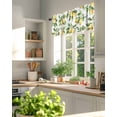 thumbnail image 6 of Watercolor Yellow Lemon Leaf Window Valance Curtain Plant Fruit Rod Pocket Short Curtain for Living Room, Bedroom & Kitchen Window Decor 54x18in, 6 of 8