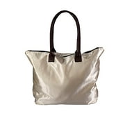 Peach Couture Womens Beach Fashion Large Travel Tote Handbag Shoulder Bag Purse Solid Beige