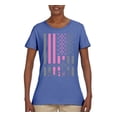 thumbnail image 2 of Nurse Flag Heartbeat Hero Caregiver Nurse Gift | Womens Independence Day Graphic T-Shirt, Light Blue, Medium, 2 of 4