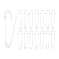 thumbnail image 1 of Uxcell 30pcs Safety Pins 100mm Baked Paint Large Safety Pin for Clothes, White, 1 of 6