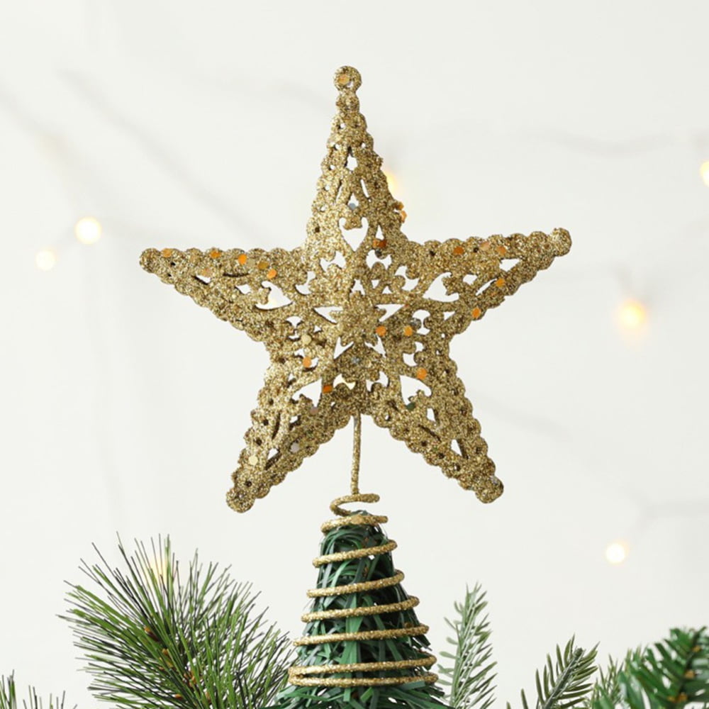 Christmas Tree Topper Star, 3D Hollow Star Christmas Tree Topper Lights