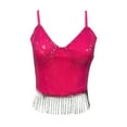 thumbnail image 3 of YAYUBA Workout Tank Top Women's Sequined And Chain Strapless Crop Top Stylish And Casual Summer Clothes 2026, 3 of 4