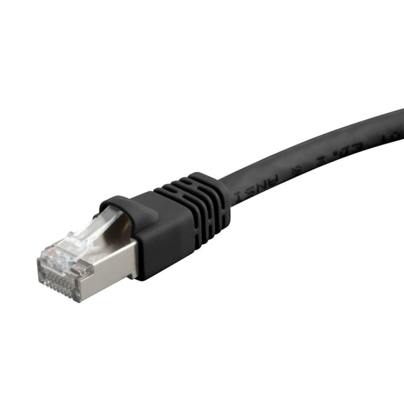 Monoprice Cat6A Ethernet Patch Cable - 20 Feet - Black | Network Internet Cord - RJ45, 550Mhz, STP, Pure Bare Copper Wire, 10G, 26AWG