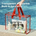 thumbnail image 7 of Seyotauo Clear Beach Bag, Large Capacity Waterproof PVC Transparent Plastic Tote Bags Cosmetic Toiletry Organizer Bag with Zipper for Travel Swim Shower, 7 of 7