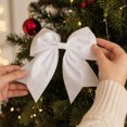 thumbnail image 5 of SPOORYYO Glitter Christmas Bow Ornaments Sparkly Sequin Fabric Bows Decorative Holiday Bows for Christmas Tree Wreath Gift Wrapping Party Home Decor, 3Pcs White, 5 of 7
