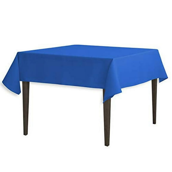 LinenTablecloth 54-Inch Square Polyester Tablecloth Royal Blue