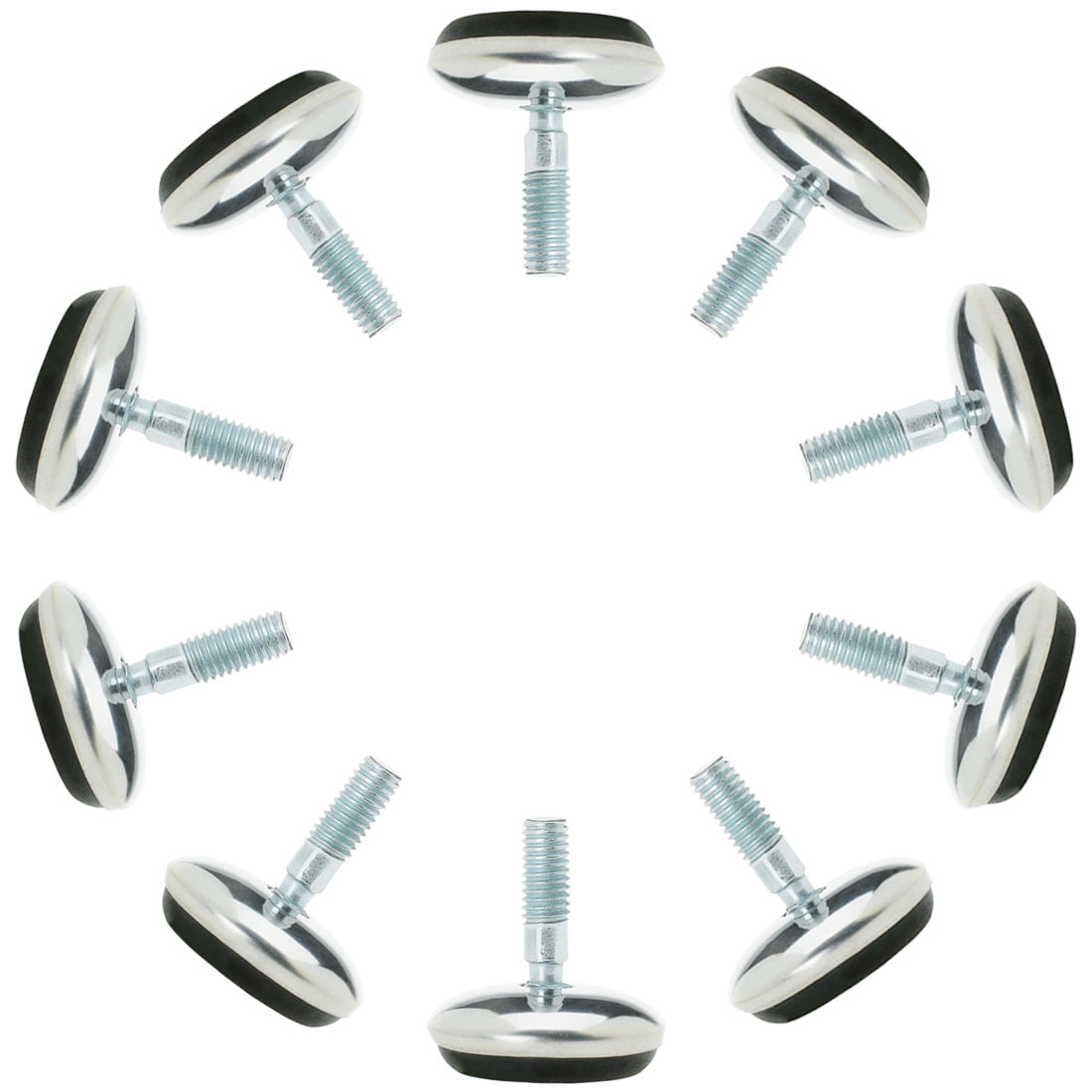 M6 x 13 x 30mm Leveling Feet Adjustable Leveler for Furniture Chair Leg 10pcs