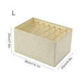 thumbnail image 2 of 1Pack Jeans Drawer Organizer Home Organization Foldable Beiges Strong Practicality Cotton And Linen Washable New Storage Box, 2 of 17