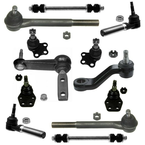 New 12 Pc Suspension for 2WD Models Upper Lower Ball Joints Tie Rod Idler Pitman Arms Fits select: 2000-2001 DODGE RAM 1500