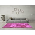 thumbnail image 3 of Ahgly Company Indoor Square Checkered Purple Modern Area Rugs, 8' Square, 3 of 4