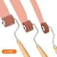 thumbnail image 5 of OFFIGAM 3-Piece Craft Rubber Roller Set with Ergonomic Handle and Wood Frame, Brown Finish for Art and Projects, 5 of 8