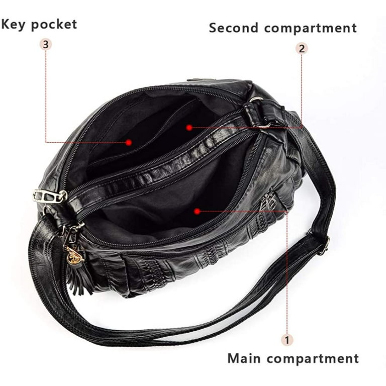 Asge Purses for Women Pocketbooks Soft PU Leather Ladies Crossbody