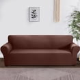 thumbnail image 4 of Graflsoa Universal Anti-Slip Milk Silk Sofa Cover, Stretchable 4-Seater in Light Coffee, All-Season Full Coverage Slipcover, 4 of 5