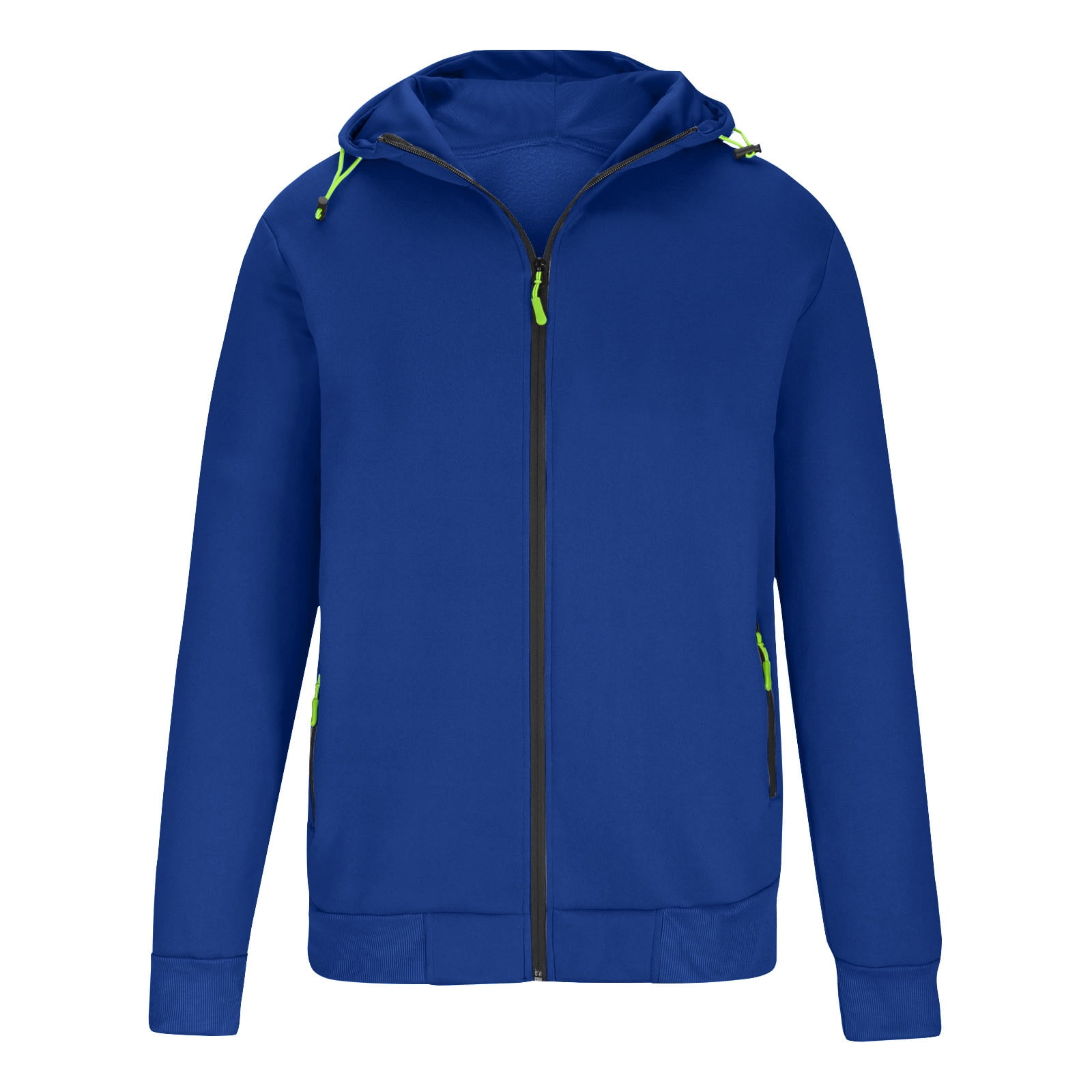 HAOTAGS Mens Hoodie Sweatshirt Zip Up Hooded Sweatshirts Soft Casual Sport Hoodies Blue Size XL