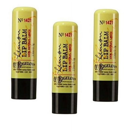 Bath & Body Works C.O. Bigelow Lemon Lip Balm Stick (No Shine Formula) No. 1421 - Pack of 3