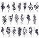 thumbnail image 1 of 20 hojas de tatuajes temporales de serpiente, papel de serpiente negro, pegatinas temporales extraíbles, resistentes al agua, de larga duración, para maquillaje., 1 of 9