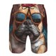 thumbnail image 3 of Balery French Bulldog In Sunglasses Traje de Baño Estilo Hawaiano para Hombre, Shorts de Secado Rápido con Bolsillos-Large, 3 of 6