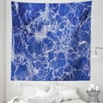 thumbnail image 1 of Blue Tapestry, Metamorphic Marble with Vibrant Fragmented Pieces and Veins Limestone Modern Art, Fabric Wall Hanging Decor for Bedroom Living Room Dorm, 5 Sizes, Blue, by Ambesonne, 1 of 1