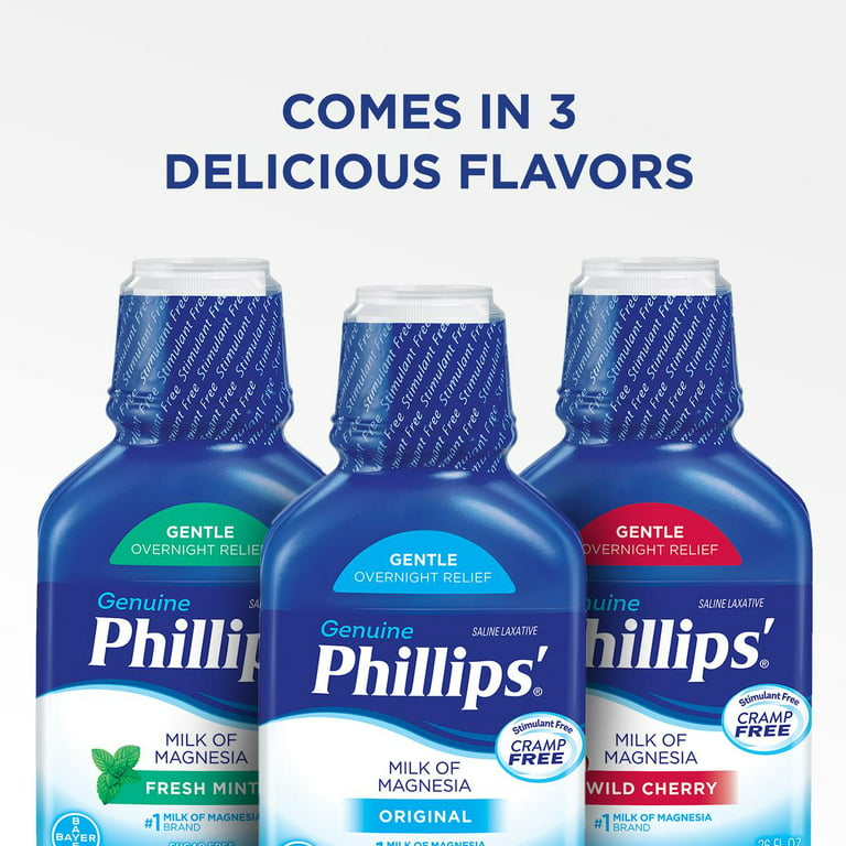Philips Bayer Phillips Lait de Magnésie Liquide, cerise 26 oz (paquet de 1)