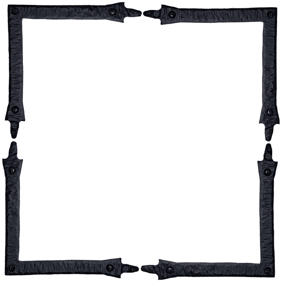 4 Pack 5.5 inch Decorative Corner Brackets Black L Bracket Decorative Corner Brackets Flat Angle Bracket Barn Door Hardware Ornamental Brackets The Farmhouse Series by Borderland Rustic Hardware