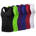 thumbnail image 2 of 3 Pack Workout Tank Tops for Men Compression Athletic Vest Quick Dry Stretchy Gym Muscle Tees Running Muscle Tank Exercise Gym Tops Athletic Shirts, 2 of 8