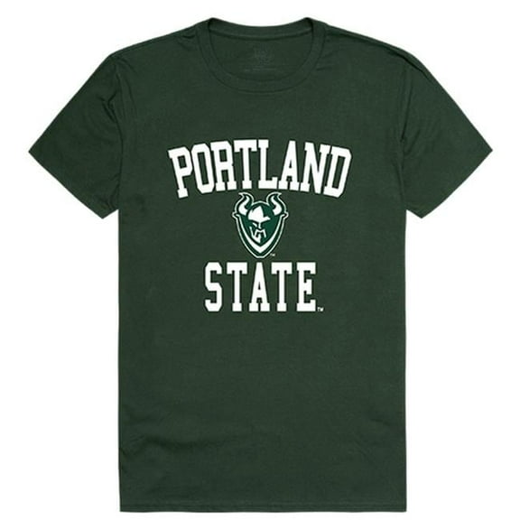 W Republic 539-229-FOR-01 Portland State University Men Arch T-Shirt, Forest White - Small
