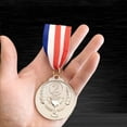 thumbnail image 3 of Medalla Bronce Dorada Y Plateada Accesorios Deportivos Trigo Premios Juegos Al Aire Libre Regalos Recuerdo, 3 of 9
