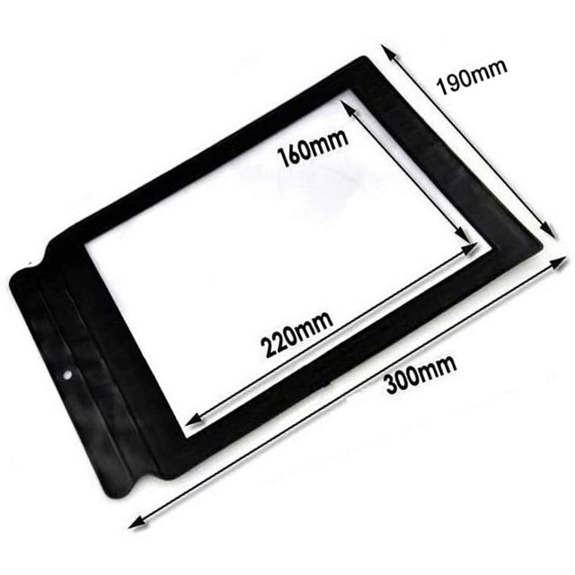 Lupa de lectura de página completa A4, paquete de 2 lupas de lectura grandes 3 lupas rectangulares de plástico para personas con problemas de visión para ancianos padre madre