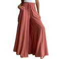 thumbnail image 1 of Pantalón Ancho De Cintura Alta Qarigey Naranja 2XL, 1 of 6
