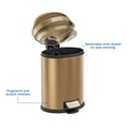 thumbnail image 5 of Koomade 2 Pack Bathroom Trash Can, 1.3 Gallon Stainless Steel Step Garbage Bin with Lid, Gold, 5 of 10