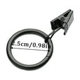 thumbnail image 3 of 20 Pack Curtain Rings with Clips 0.98" Interior Diameter,Metal Drapery Ring with Clips Compatible with up to 1 inch Drapery Rod,Strong Vintage Decorative Rustproof Drapery Ring with Hooks(Black), 3 of 8