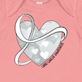 thumbnail image 4 of Inktastic Lung Cancer Awareness White Ribbon Around Heart Boys or Girls Baby Bodysuit, 4 of 5