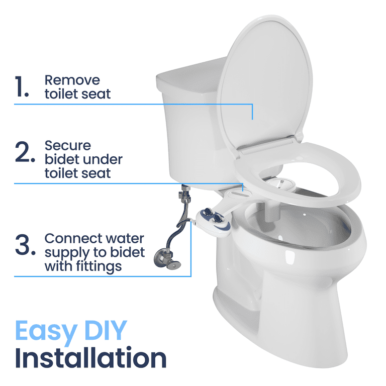 LUXE Neo 180 Non-Electric, Self-Cleaning Bidet, Dual-Nozzle Fresh